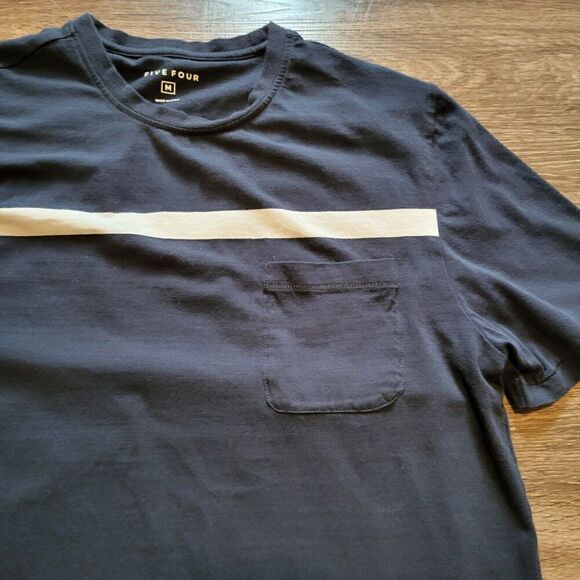 Five Four Horizontal Striped Pocket Tee Mens Medium - Picture 3 of 8